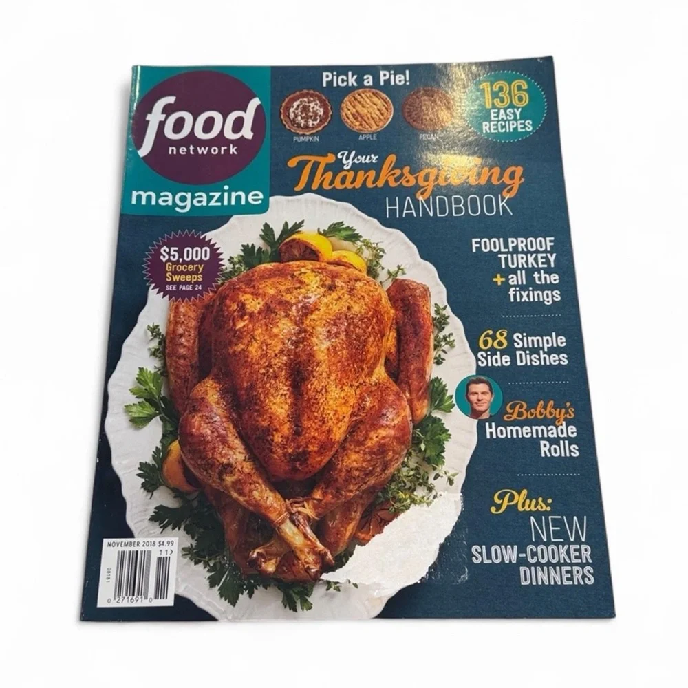 Food Network Thanksgiving Magazine Bundle 4 Issues Recipes